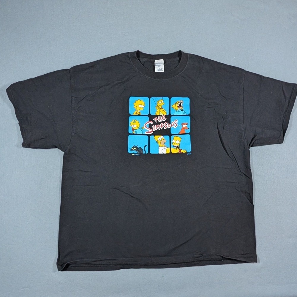 The Simpsons Graphic T-Shirt Mens XXL Black 2004 Vintage Delta Tag